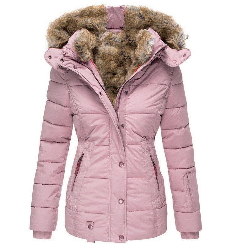 Tammy | Womens Fur Collar Padded Warm Winter Parka Jacket Coat