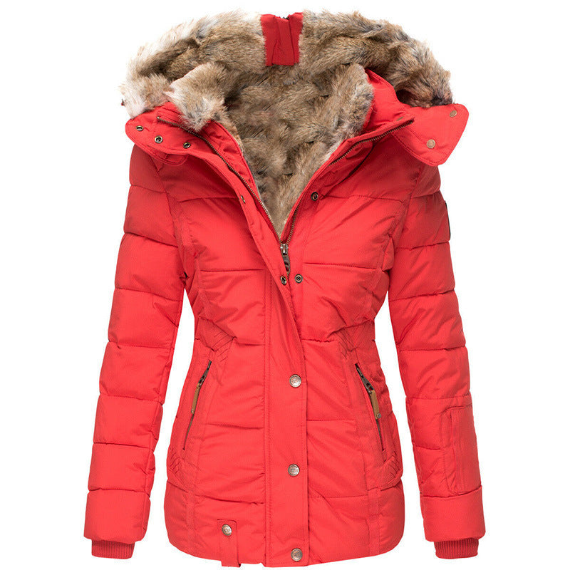 Tammy | Womens Fur Collar Padded Warm Winter Parka Jacket Coat