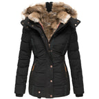 Tammy | Womens Fur Collar Padded Warm Winter Parka Jacket Coat