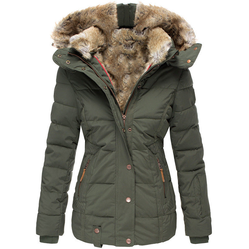 Tammy | Womens Fur Collar Padded Warm Winter Parka Jacket Coat