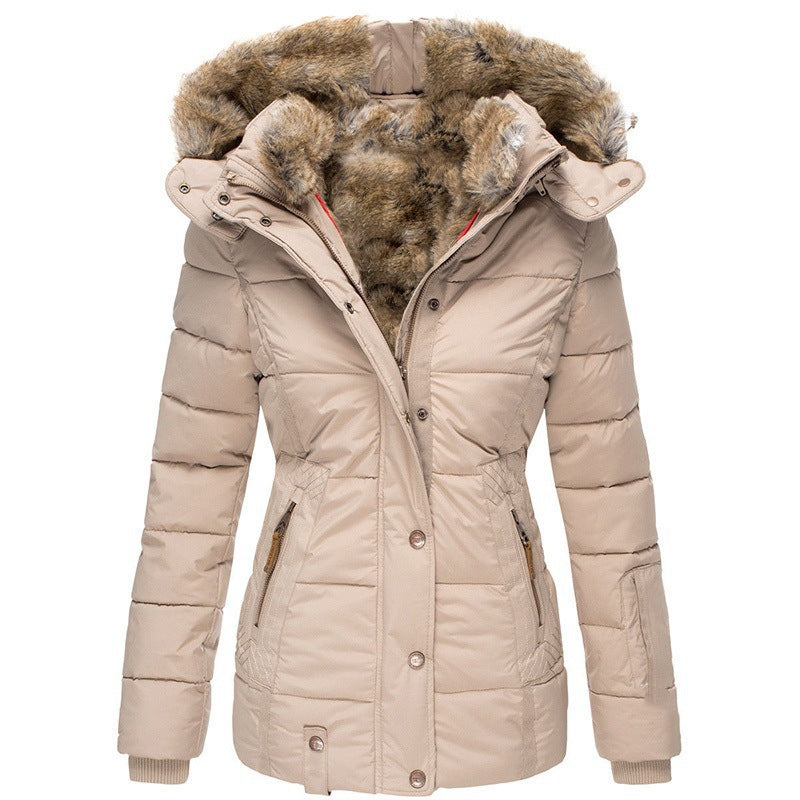 Tammy | Womens Fur Collar Padded Warm Winter Parka Jacket Coat