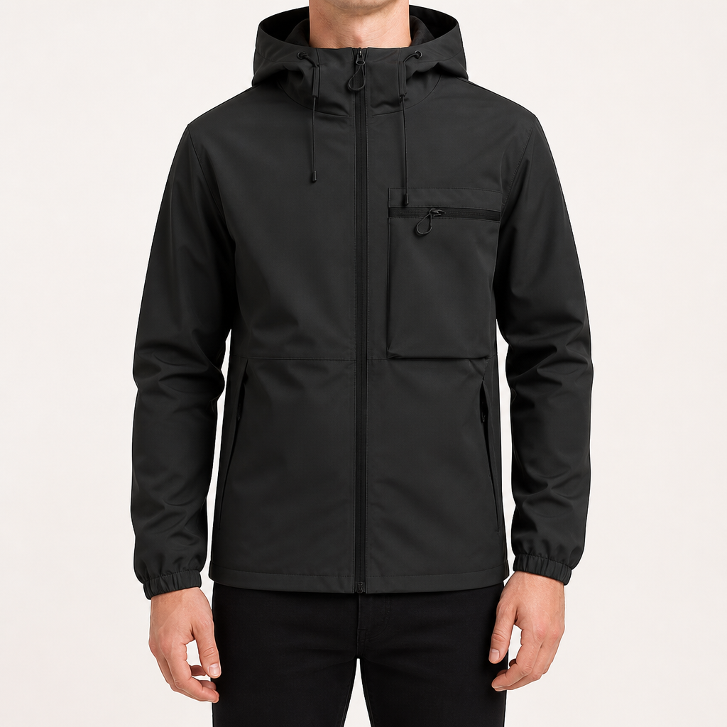 Tanner | Mens Waterproof Hooded Softshell Jacket, Black