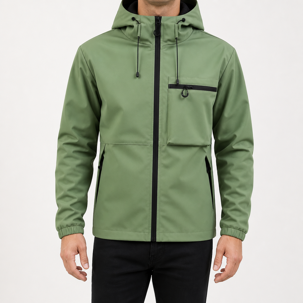 Tanner | Mens Waterproof Hooded Softshell Jacket, Apple Green