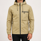 Tanner | Mens Waterproof Hooded Softshell Jacket, Khaki