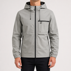 Tanner | Mens Waterproof Hooded Softshell Jacket, Light Grey