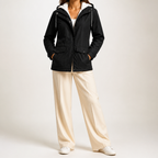 Teague | Womens Thick Fleece Hooded Longline Hoodie Sweatshirt, Black