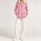 Teague | Womens Thick Fleece Hooded Longline Hoodie Sweatshirt, Pink