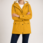 Teague | Womens Thick Fleece Hooded Longline Hoodie Sweatshirt, Yellow