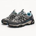 Teresa | Womens Leather Non Slip Breathable Walking Hiking Shoes, Grey