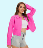 Tessa | Womens Distressed Fringe Denim Jacket