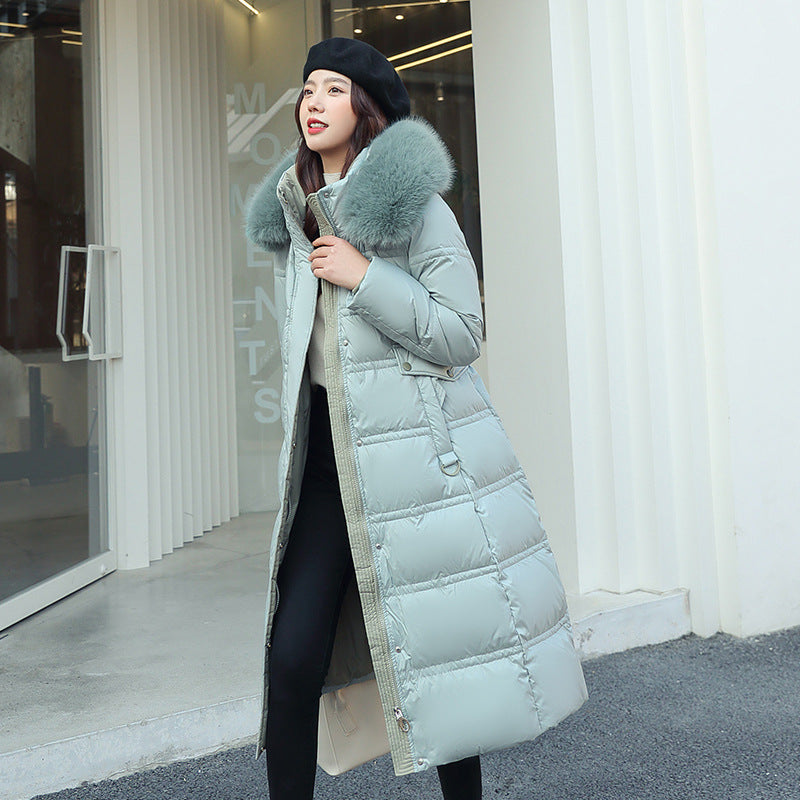 Tiana | Womens Long Winter Coat Hooded Fur Collar Padded Parka