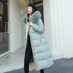 Tiana | Womens Long Winter Coat Hooded Fur Collar Padded Parka