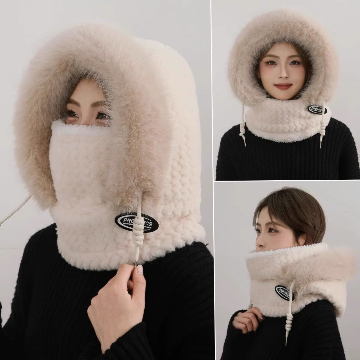 Tiffany | Womens Fleece Windproof Winter Ski Mask Neck Warmer Balaclava