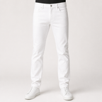 Tim | Mens Skinny Jeans Slim Fit Stretch Denim Casual Pants, White