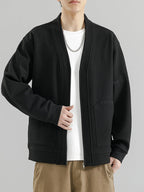 Timothy | Mens Zip Up Cardigan Sweater Solid Color Casual Knitwear
