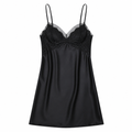 Tina | Womens Lace Cami Sleepwear Nightgown, Black