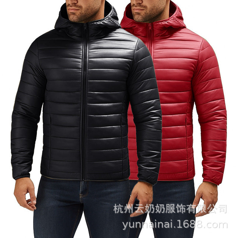 Tobias | Mens Hooded Padded Cotton Winter Light Jacket - 1