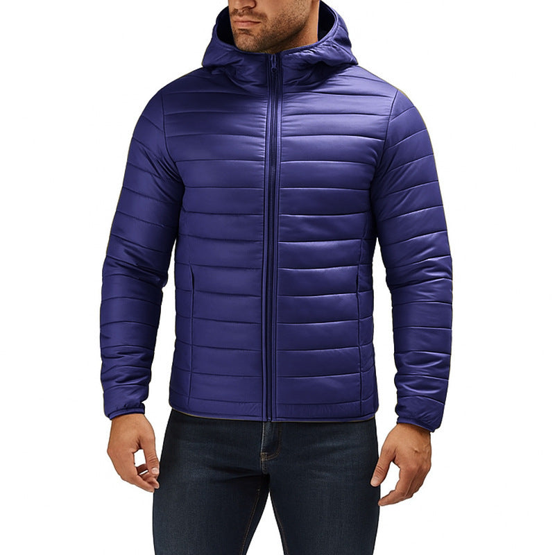 Tobias | Mens Hooded Padded Cotton Winter Light Jacket - 3