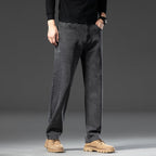 Travis | Mens Straight Leg Jeans Loose Washed Retro Denim Pants