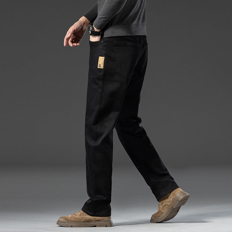 Travis | Mens Straight Leg Jeans Loose Washed Retro Denim Pants