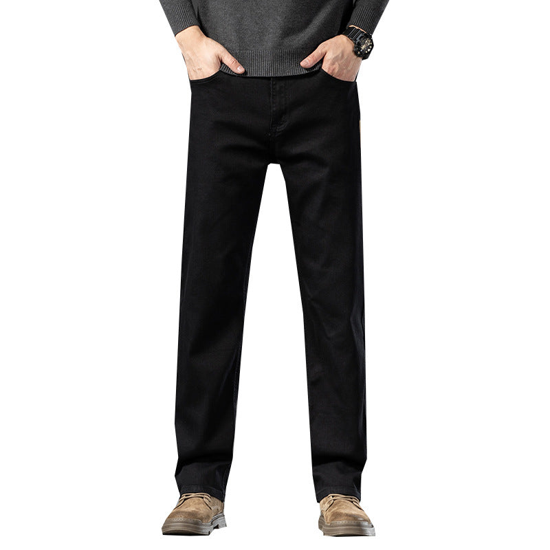 Travis | Mens Straight Leg Jeans Loose Washed Retro Denim Pants
