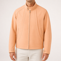 Trent | Mens Casual Collared Harrington Bomber Workwear Jacket, Apricot