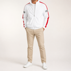 Tripp | Mens Sports Sweatshirt Reflective Long Sleeve Athletic Shirt, White