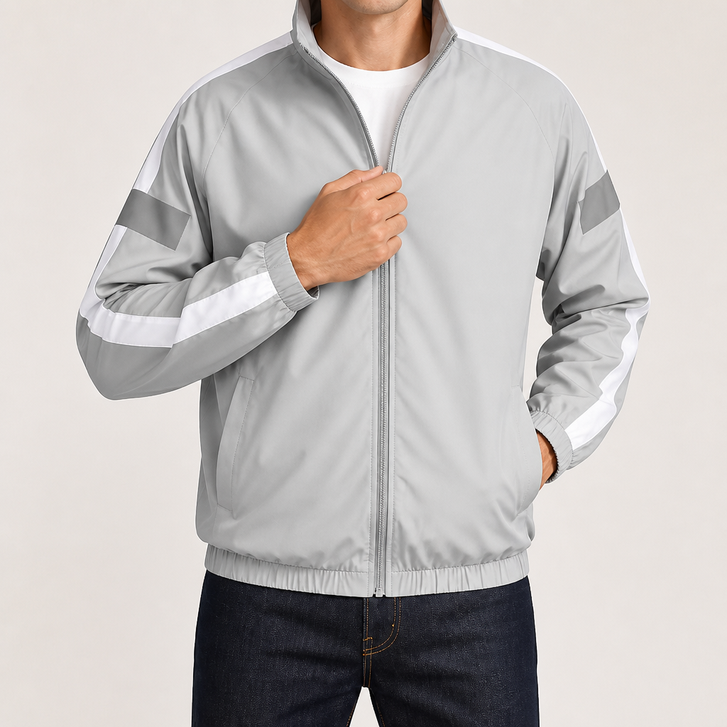 Tripp | Mens Sports Sweatshirt Reflective Long Sleeve Athletic Shirt, Grey