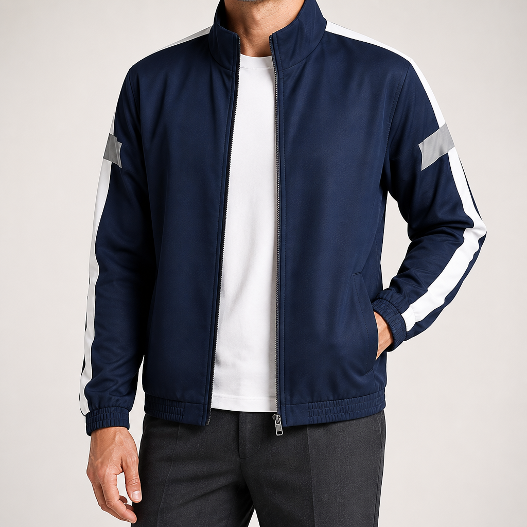 Tripp | Mens Sports Sweatshirt Reflective Long Sleeve Athletic Shirt, Navy