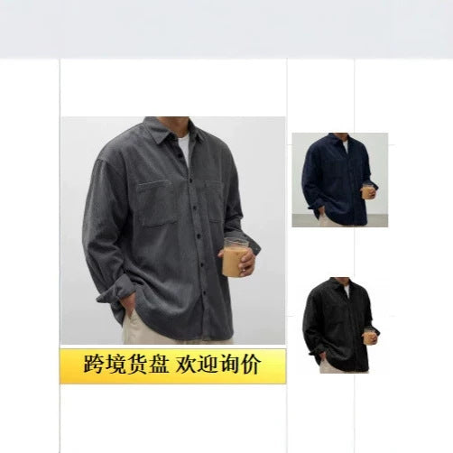 Tucker | Mens Corduroy Long Sleeve Casual Button Down Shirt
