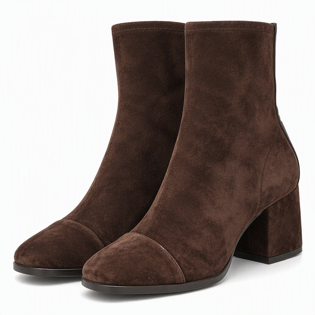Twyla | Womens Suede Knee High Boots Heeled Winter Long Footwear