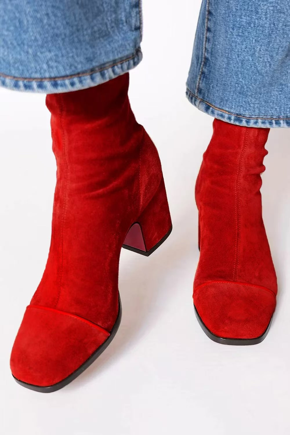 Twyla | Womens Suede Knee High Boots Heeled Winter Long Footwear