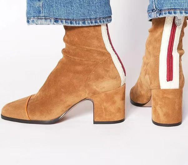 Twyla | Womens Suede Knee High Boots Heeled Winter Long Footwear