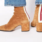 Twyla | Womens Suede Knee High Boots Heeled Winter Long Footwear