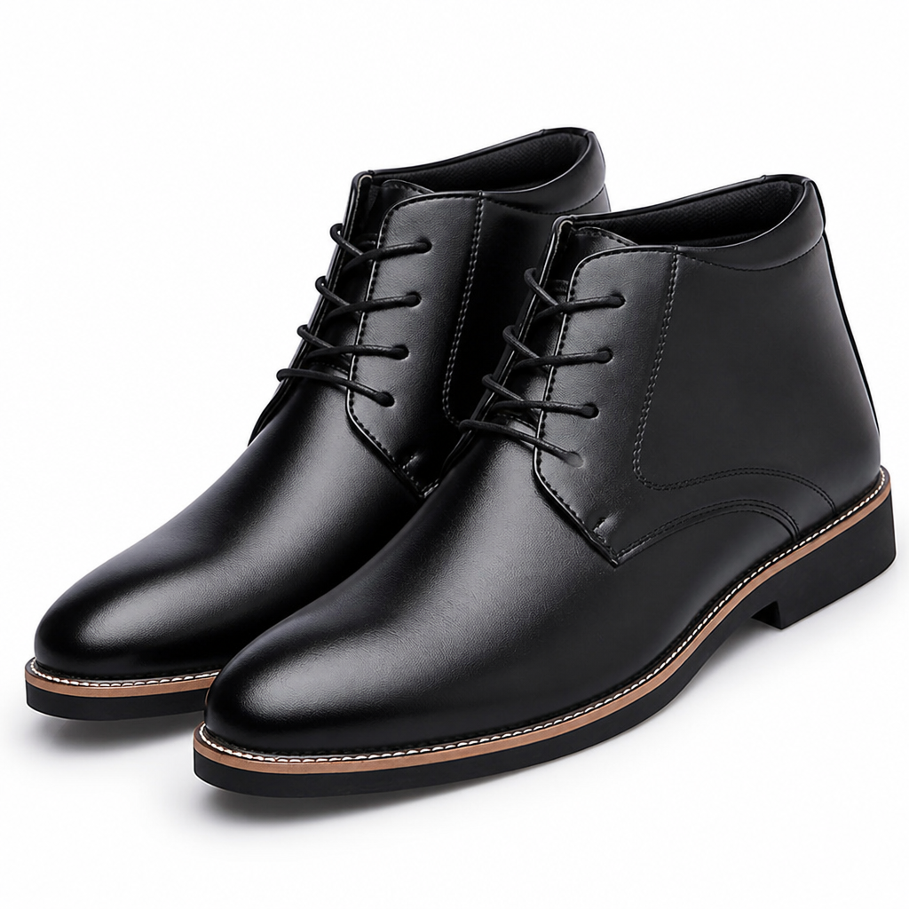 Tyler | Mens Leather Lace Up High Top Derby Ankle Boots