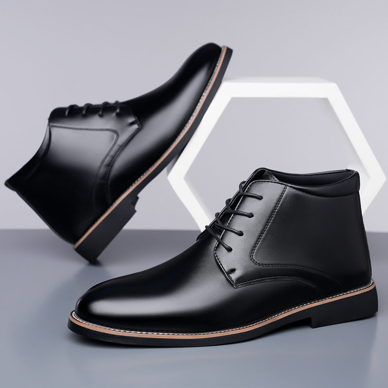 Tyler | Mens Leather Lace Up High Top Derby Ankle Boots