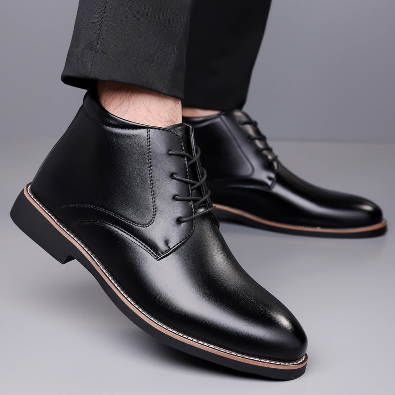 Tyler | Mens Leather Lace Up High Top Derby Ankle Boots
