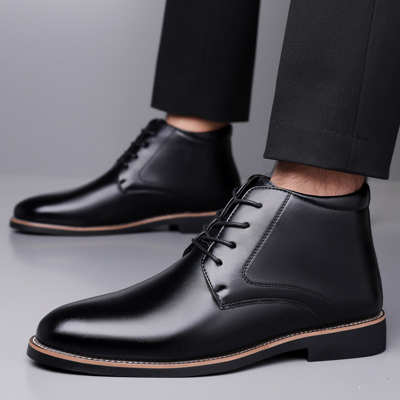 Tyler | Mens Leather Lace Up High Top Derby Ankle Boots