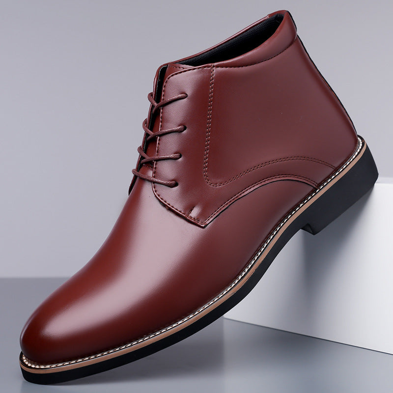 Tyler | Mens Leather Lace Up High Top Derby Ankle Boots
