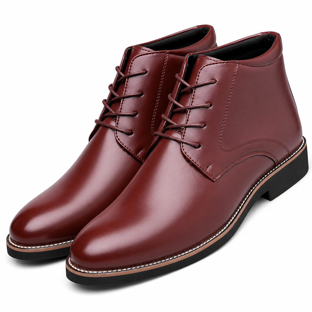 Tyler | Mens Leather Lace Up High Top Derby Ankle Boots