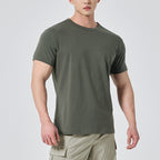 Ulysses | Mens Fitness Sports Quick Dry Short Sleeve T Shirt - Army Green