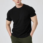 Ulysses | Mens Fitness Sports Quick Dry Short Sleeve T Shirt - Black