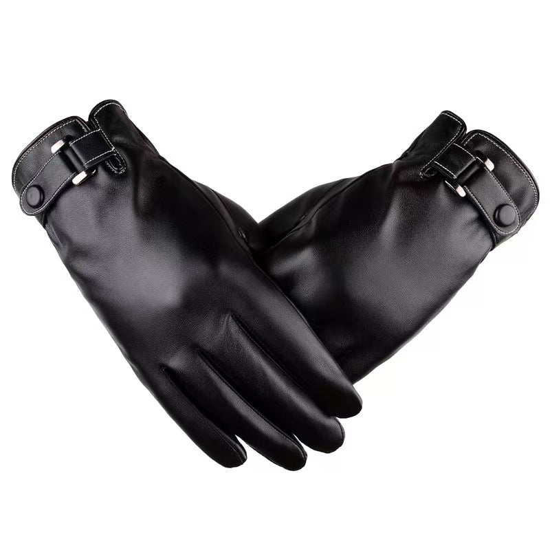 Una | Womens Leather Gloves Touch Screen Warm Winter Cycling