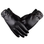Una | Womens Leather Gloves Touch Screen Warm Winter Cycling