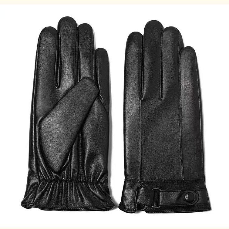 Una | Womens Leather Gloves Touch Screen Warm Winter Cycling
