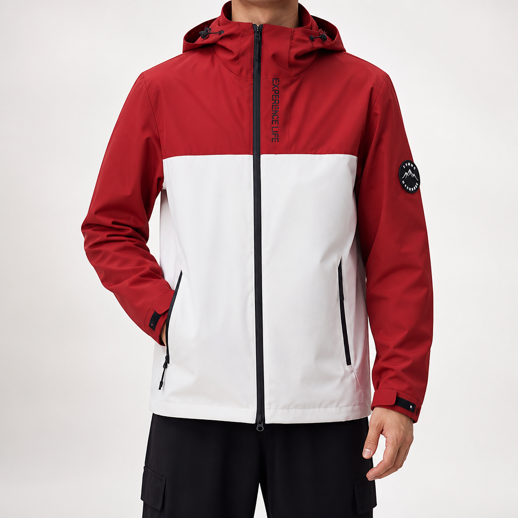 Vance | Mens Waterproof Windproof Hooded Lightweight Outdoor Work Rain Jacket, Design 9