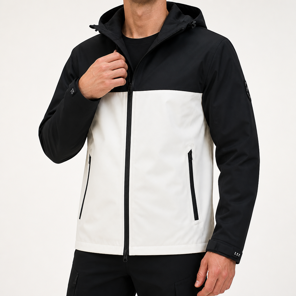 Vance | Mens Waterproof Windproof Hooded Lightweight Outdoor Work Rain Jacket, Design 8