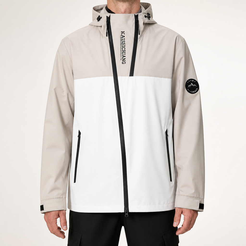 Vance | Mens Waterproof Windproof Hooded Lightweight Outdoor Work Rain Jacket, Design 7