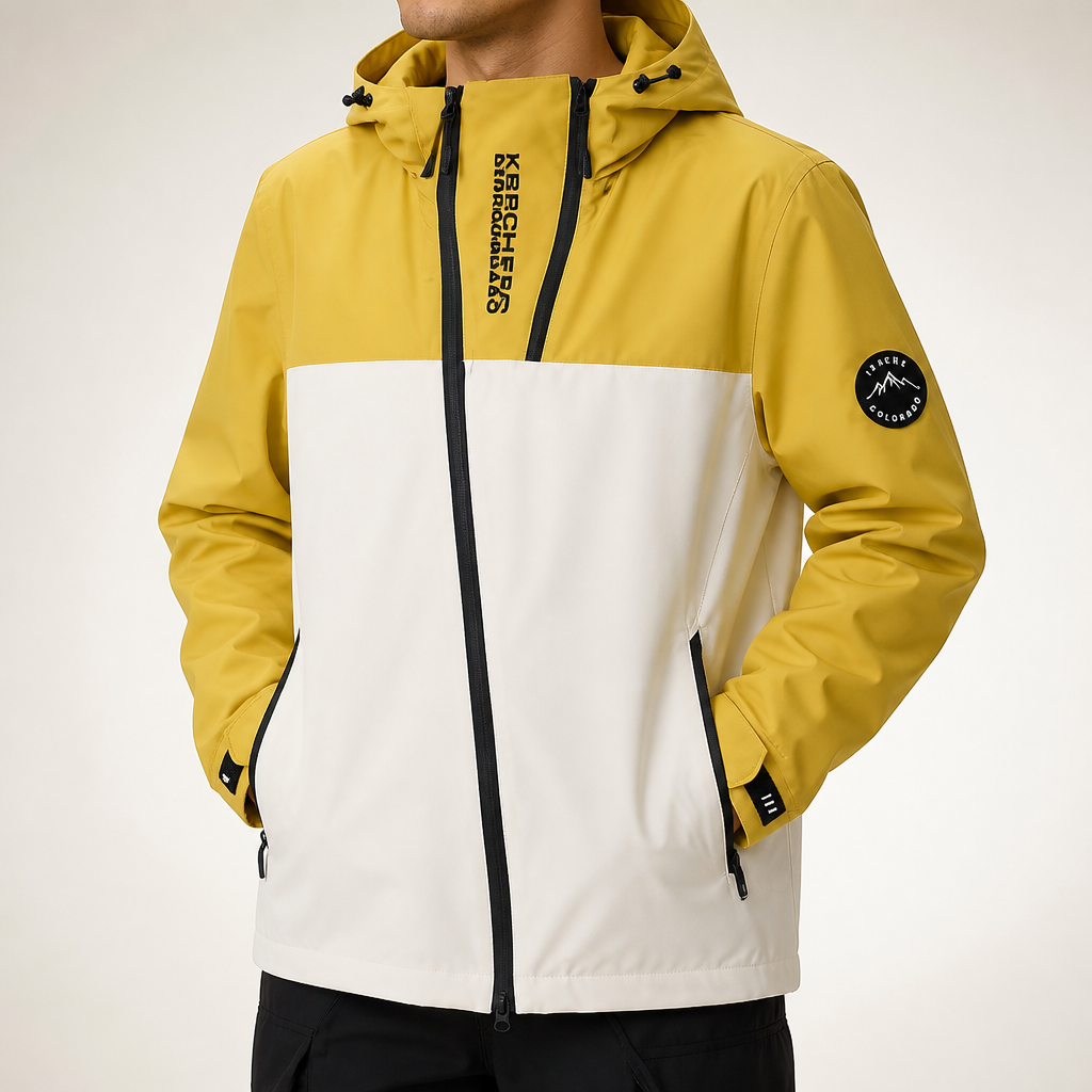 Vance | Mens Waterproof Windproof Hooded Lightweight Outdoor Work Rain Jacket, Design 6