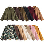 Vera | Womens Suede Aviator Bomber Jacket - 4